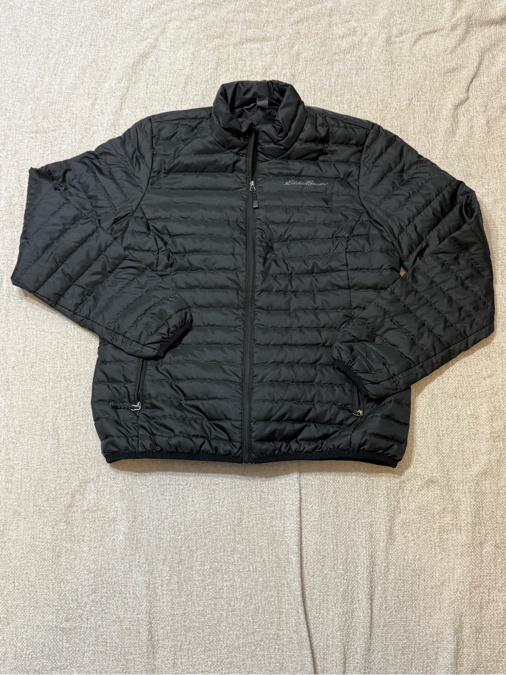 Eddie Bauer Men’s Black Quilted Packable Puffer Jacket